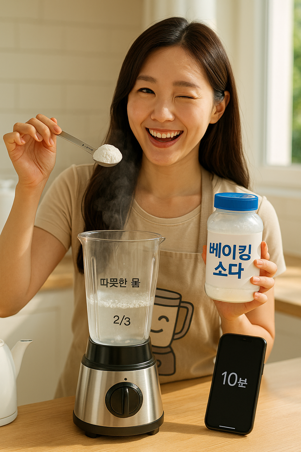 믹서기 청소, 베이킹소다로 10분 만에 묵은때 싹!