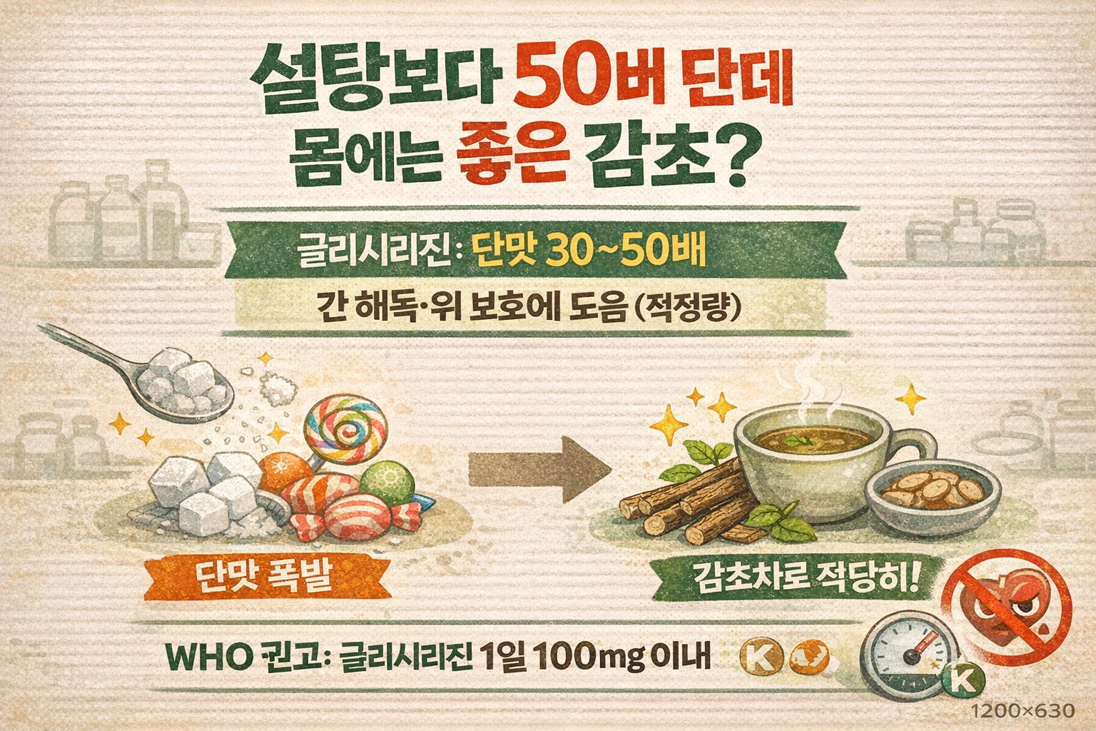 설탕보다 50배 단데 몸엔 좋다? ‘감초 글리시리진’ 효능(간·위)부터 부작용(혈압·칼륨)까지