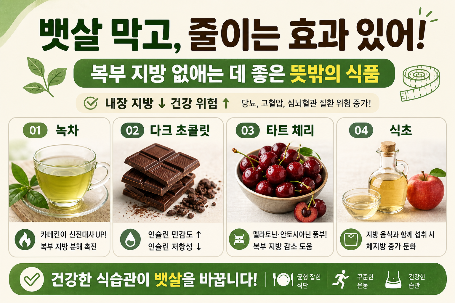 뱃살 막고 줄인다?…복부 지방 없애는 데 도움 되는 뜻밖의 식품 4가지