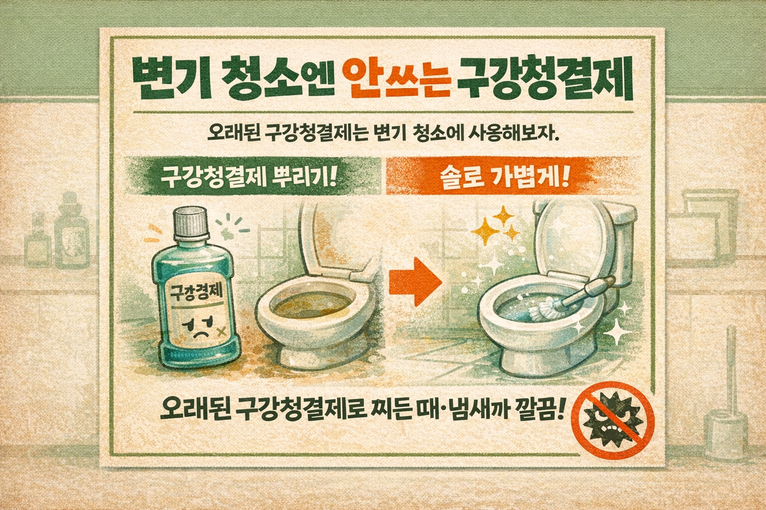 구강청결제로 변기 청소? 유통기한 지난 가글이 ‘찌든때·냄새’ 잡는 초간단 방법