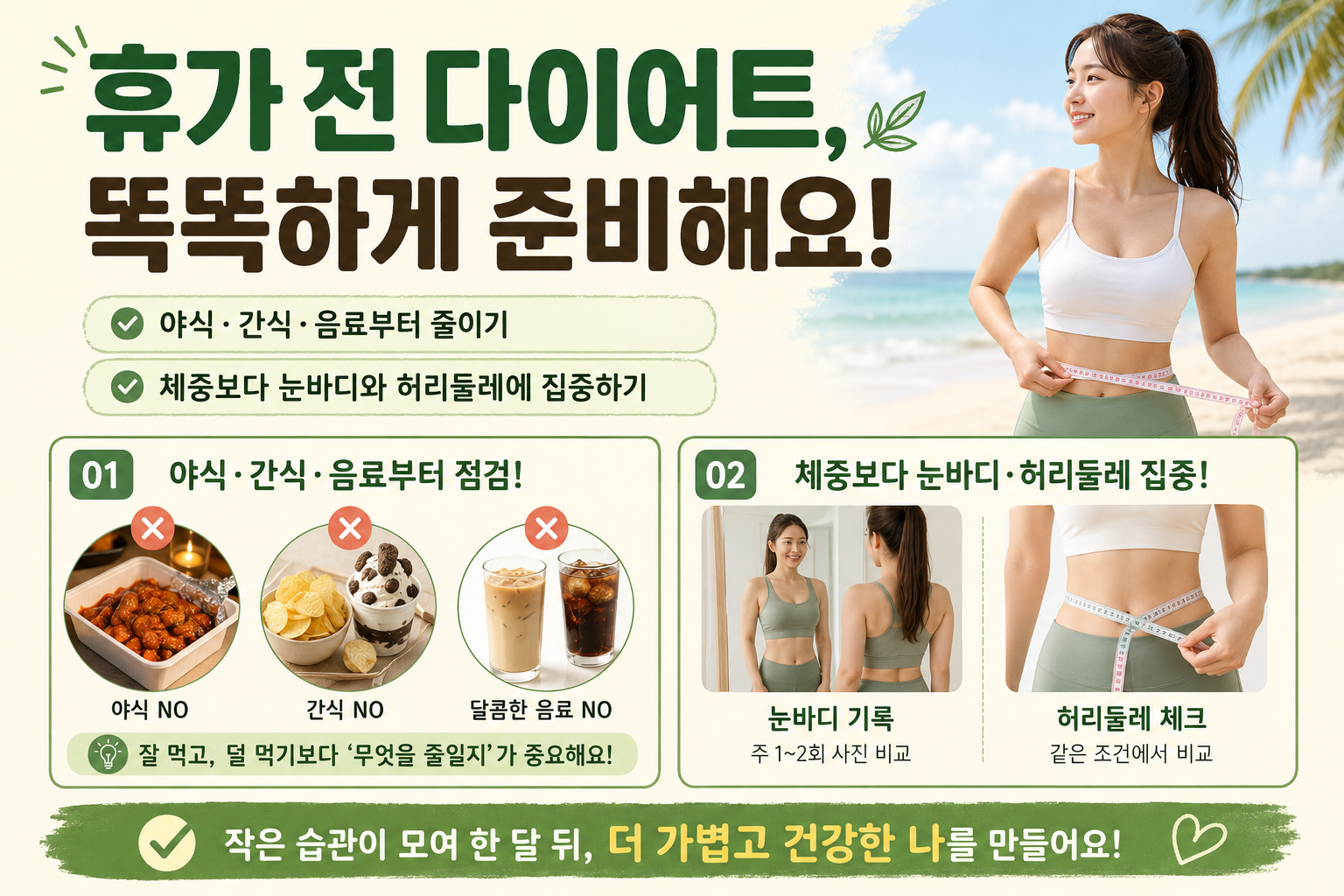 여름휴가 전 살 빼려면 굶지 말고 이 습관부터 끊으세요