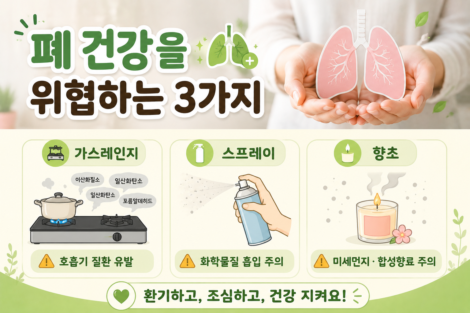 집에서 매일 쓰는 이 물건들, 조용히 폐 건강 망가뜨릴 수 있습니다