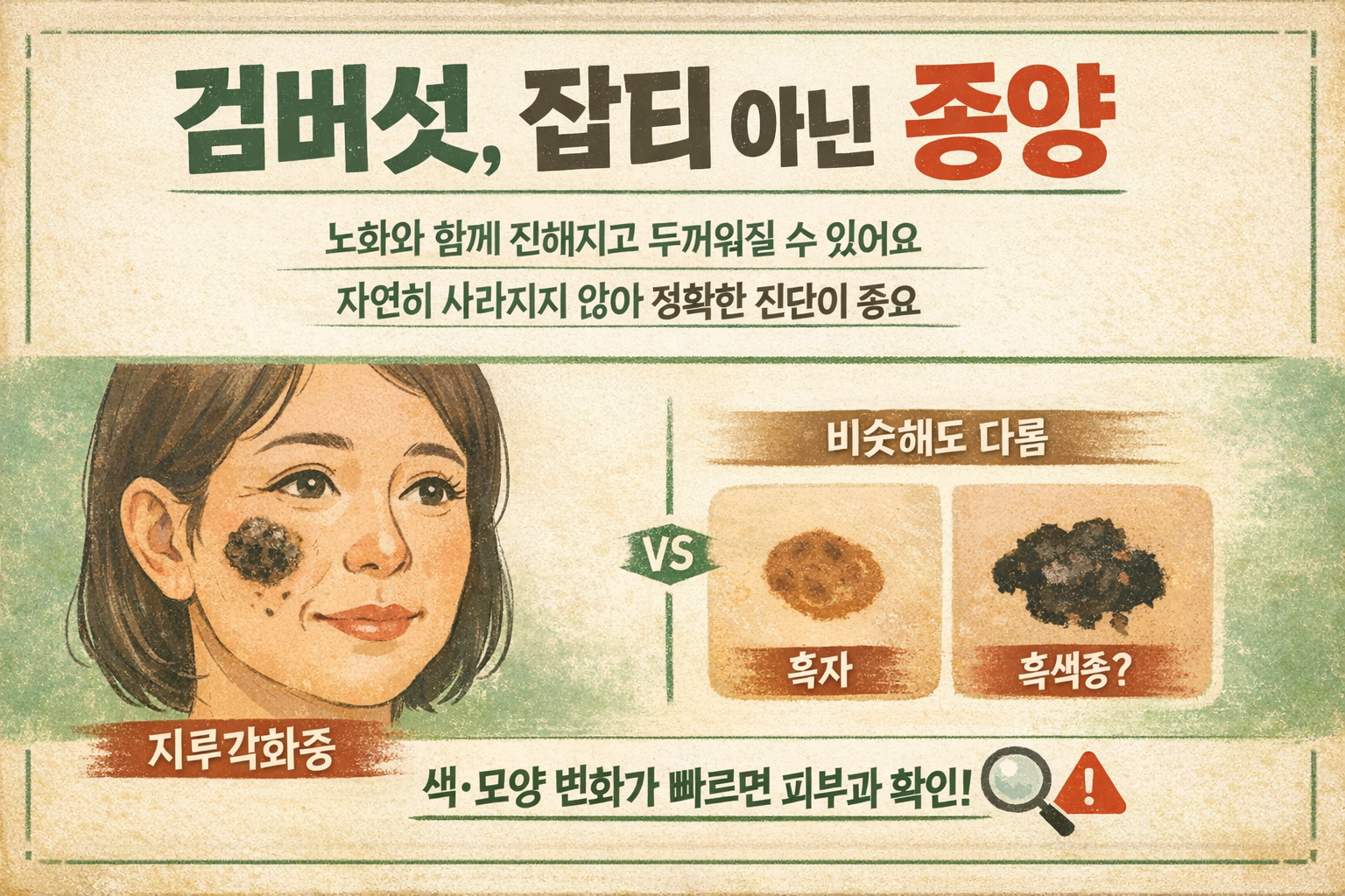 검버섯인 줄 알았는데… 얼굴 잡티 아닌 양성종양이었다