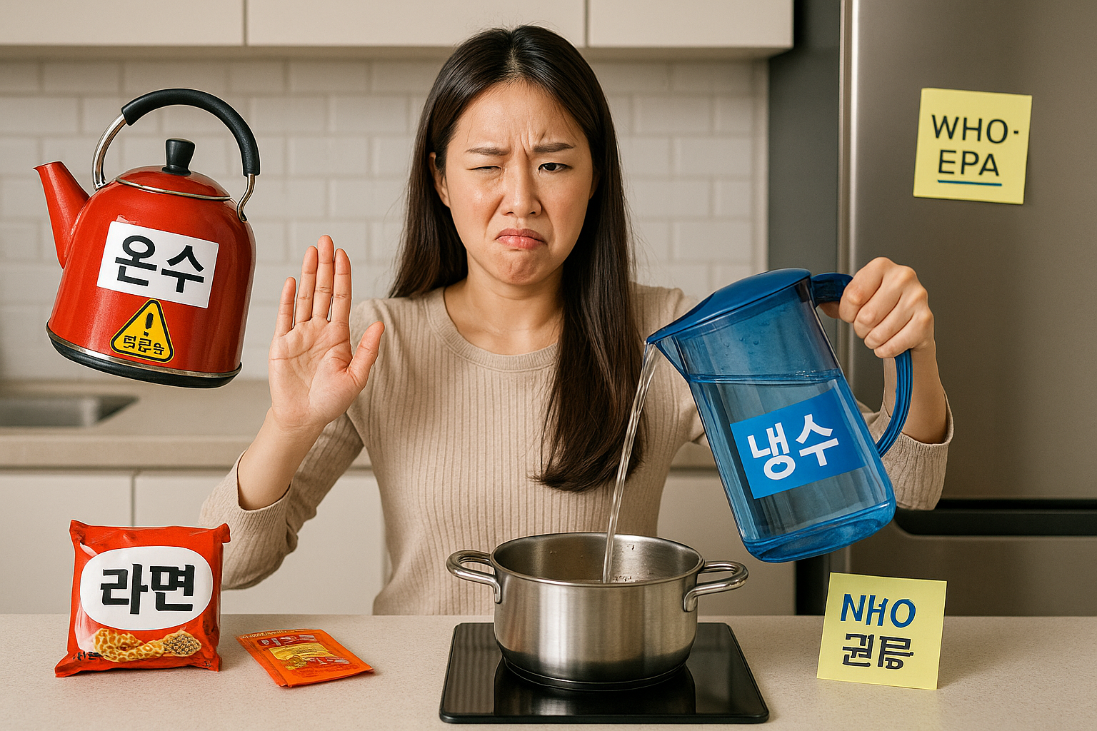라면 끓일 때 온수 금지! WHO·EPA 권고: 냉수만 써야 하는 이유(배관 중금속 용출)