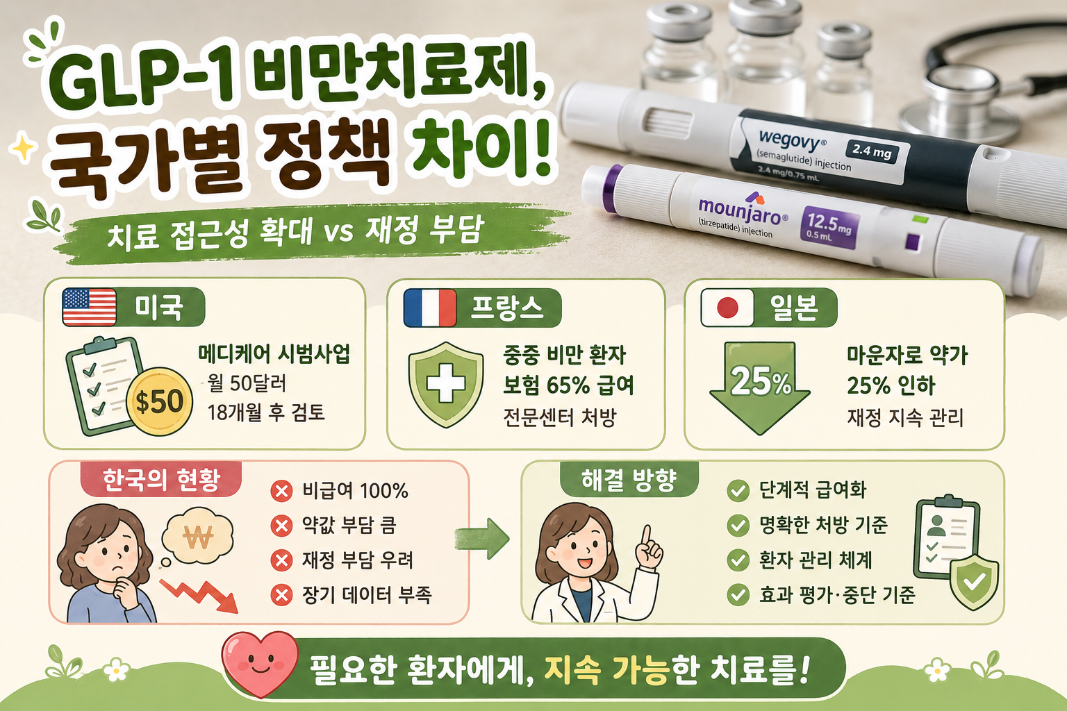 위고비·마운자로는 왜 한국에서 비급여일까? GLP-1 비만치료제 보험 적용 논란