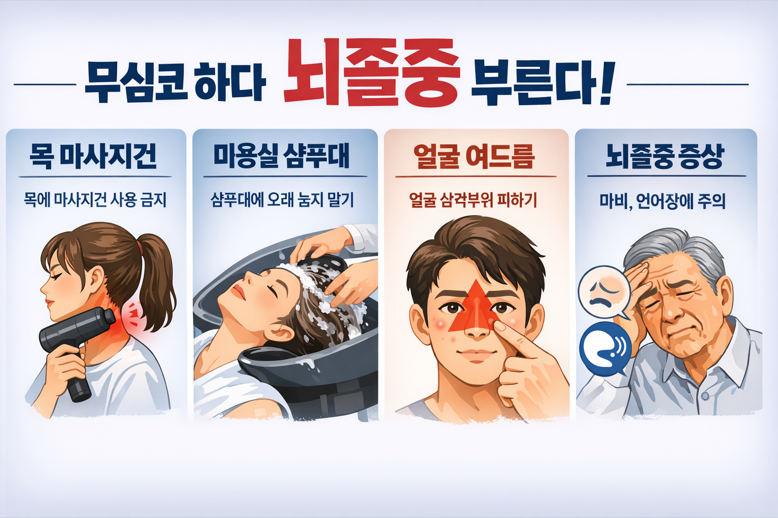 마사지건 목에 대면 위험? 뇌졸중 부르는 의외의 행동 3가지