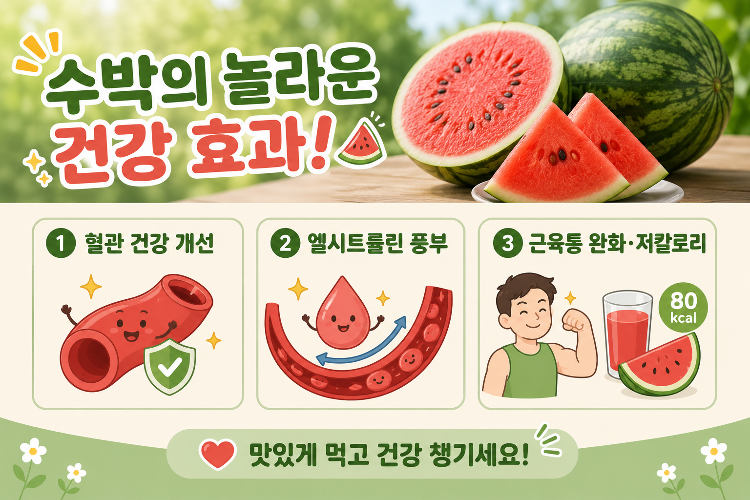 당 걱정만 하던 수박, 혈관 건강과 근육통 완화에 주목받는 진짜 이유