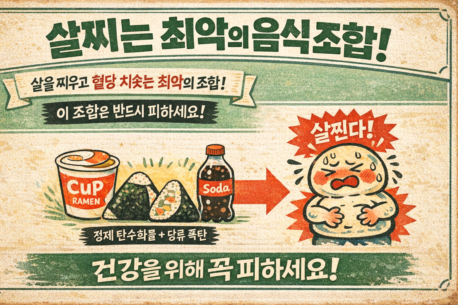 의사도 경고한 편의점 최악의 음식 조합, 컵라면·삼각김밥·탄산음료가 살찌고 혈당 스파이크 부르는 이유