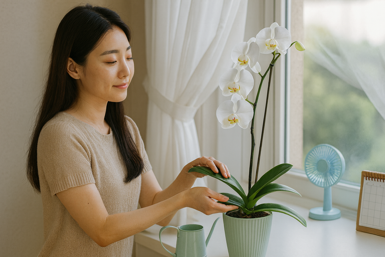 선물받은 난 키우는 요령: 직사광선 피하고 통풍 좋게, 봄엔 일주일 1회 물주기