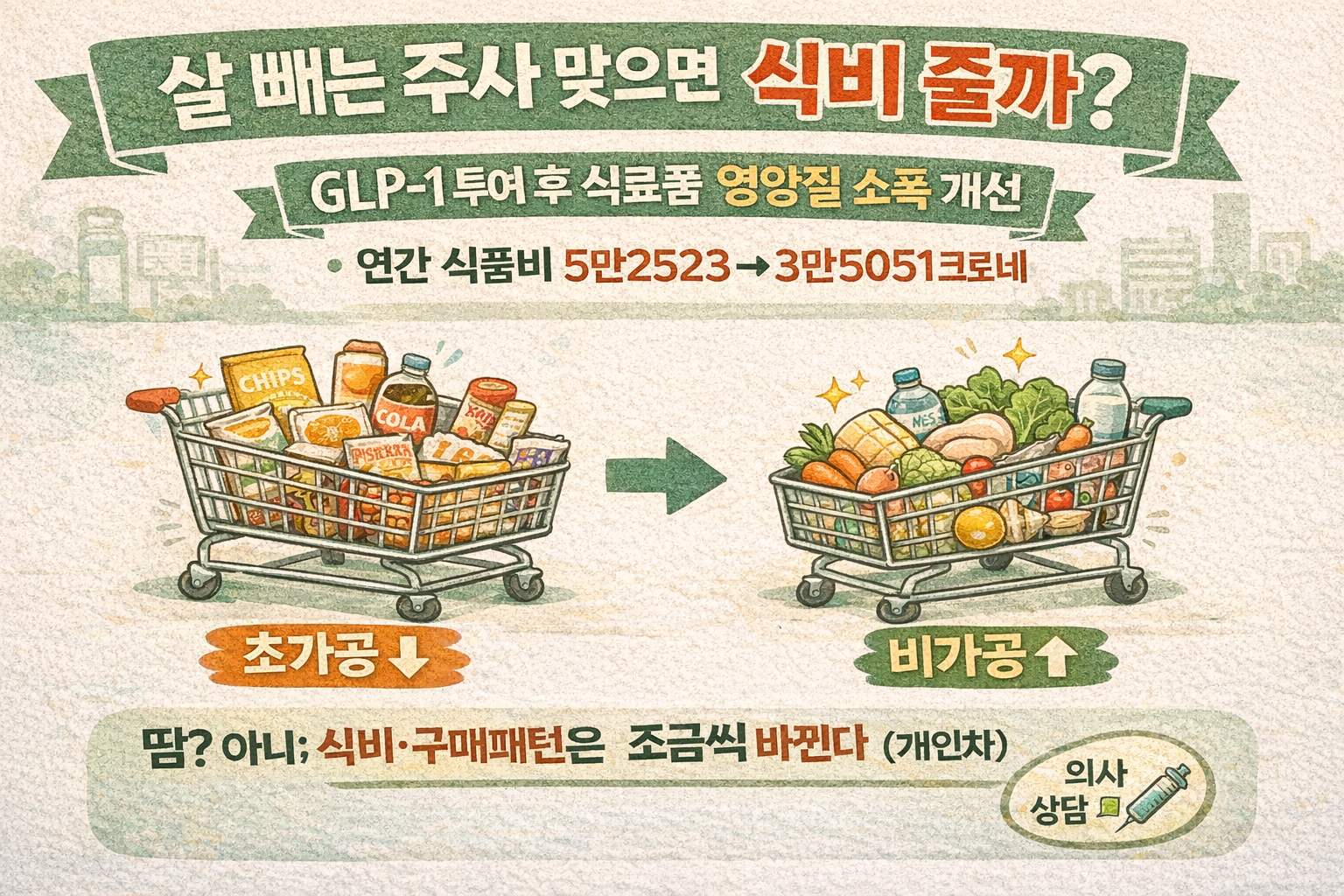 위고비 맞으면 진짜 덜 먹나? 덴마크 ‘영수증’ 분석 결과…식비 줄고 초가공식품 비중도 감소