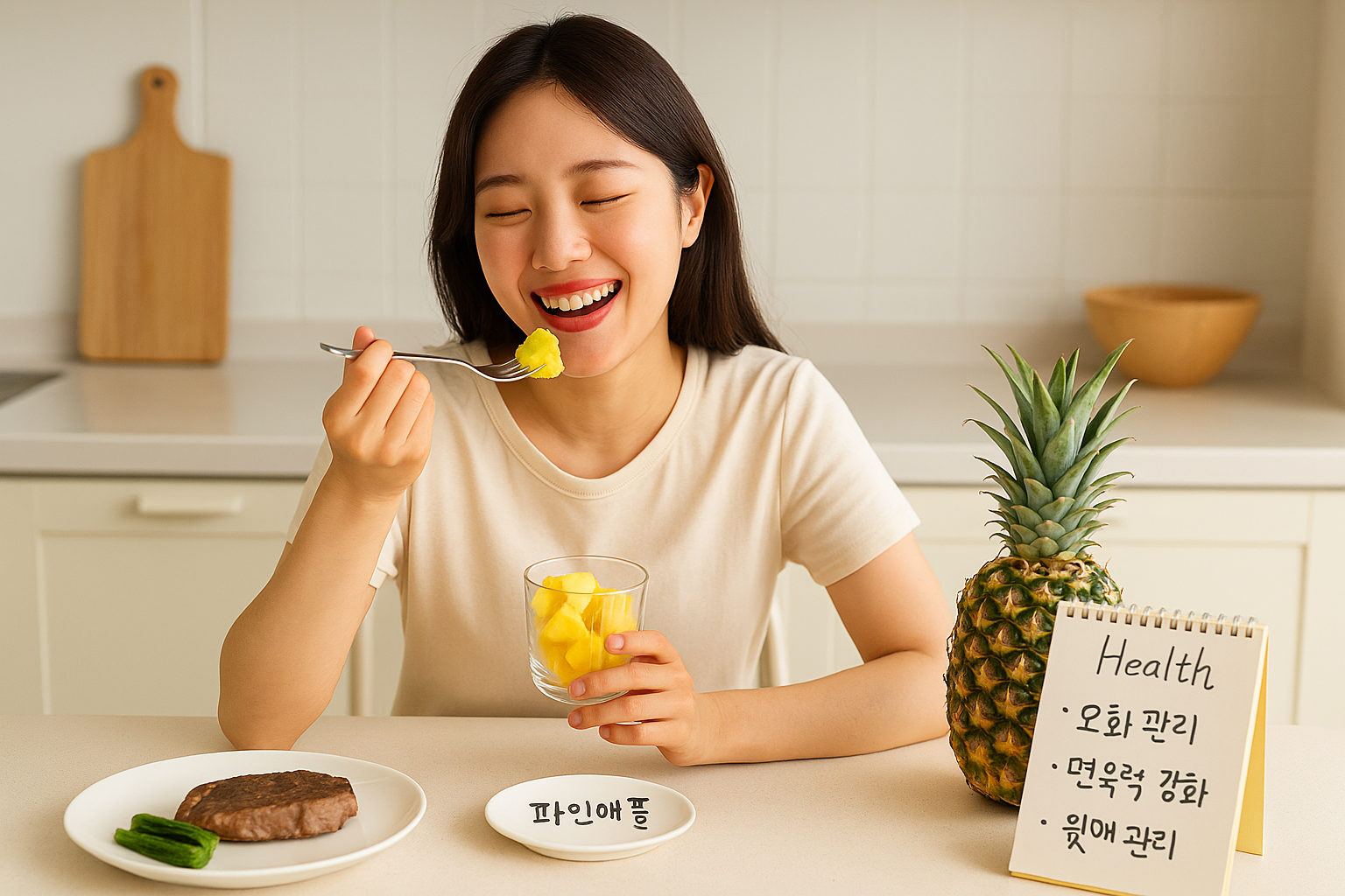 파인애플 효능 총정리: 브로멜라인으로 소화·염증·면역력·다이어트 한 번에