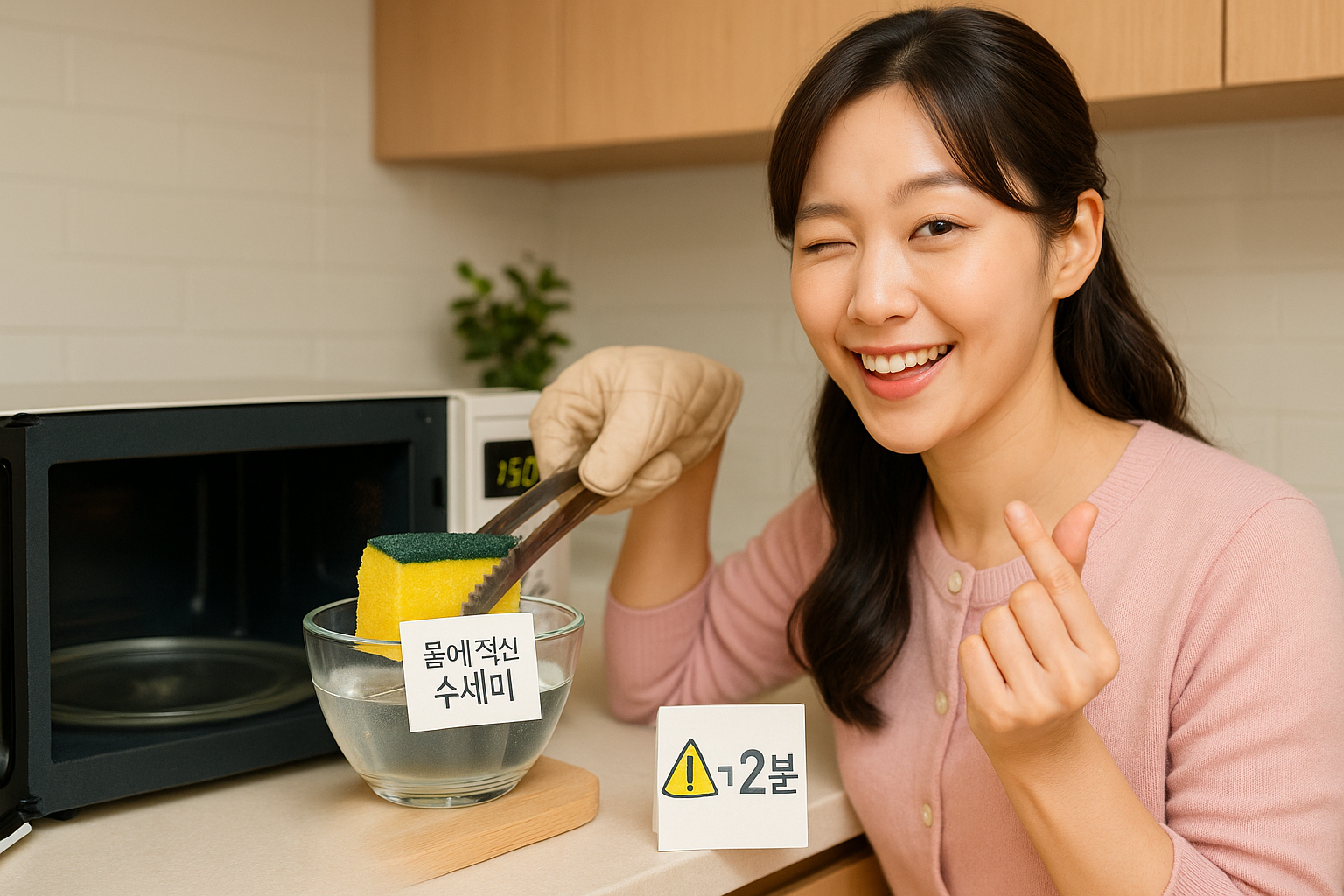 ｜젖게 적신 뒤 1~2분이면 간편 소독