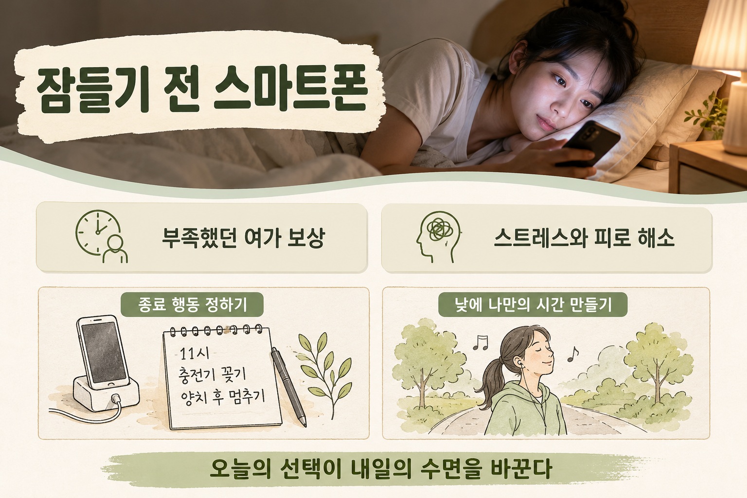 취침 시간 지연, 자기 전 스마트폰을 놓지 못하는 이유와 끊는 방법