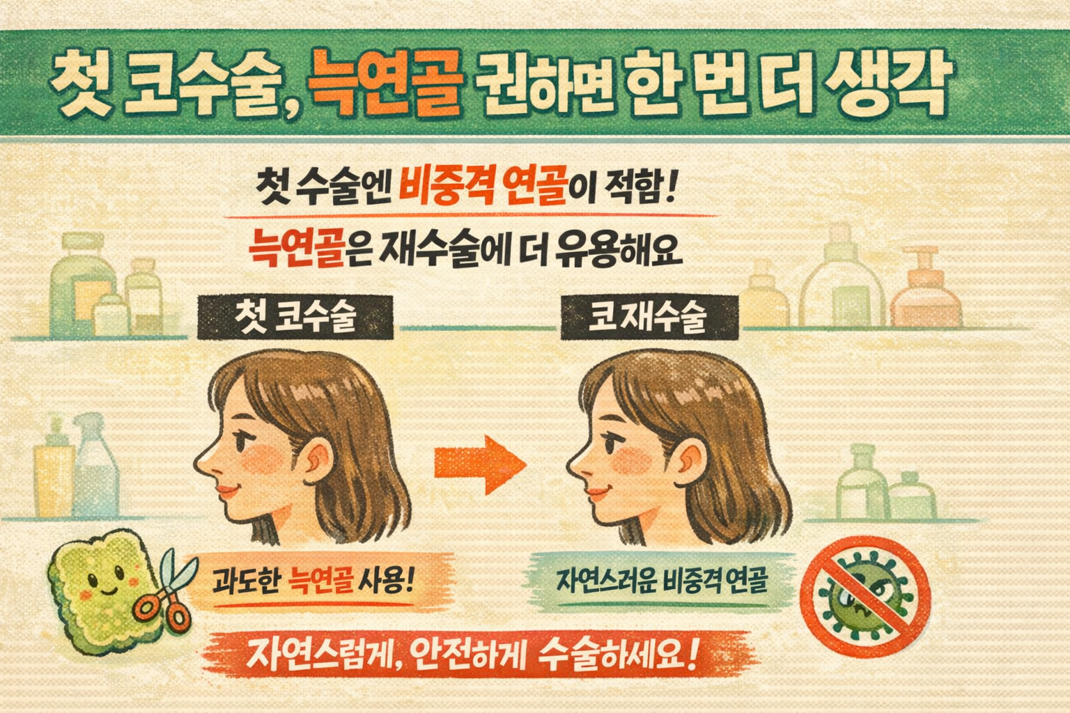 첫 코수술에 늑연골 권한다면 왜 피해야 할까, 비중격 연골이 중요한 이유