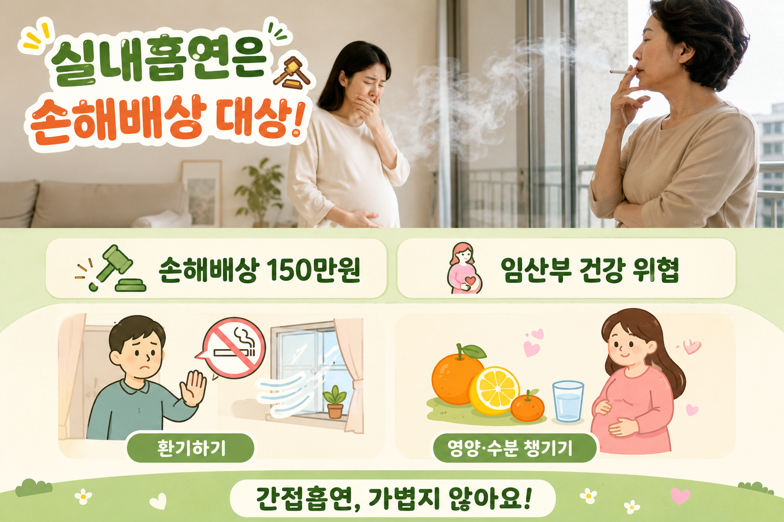 아파트 간접흡연, 임신부 호소 무시했다가 150만원 배상 판결