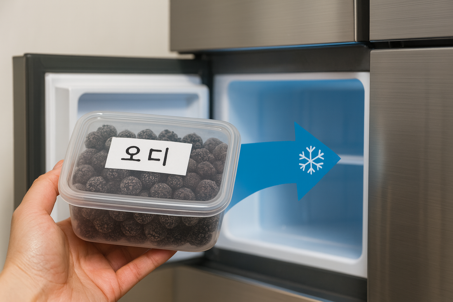 오디는 절대 씻지 말고 바로 냉동실로!