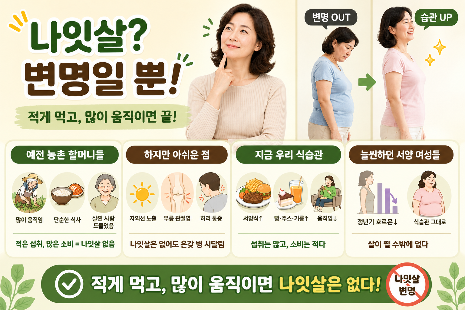 나잇살은 정말 핑계일까? 중년 뱃살 부르는 진짜 생활습관