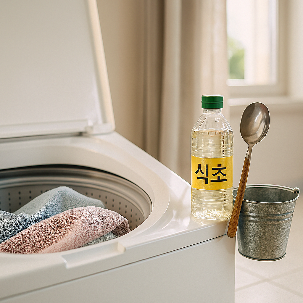 뻣뻣한 수건엔 식초 한 스푼이 해답