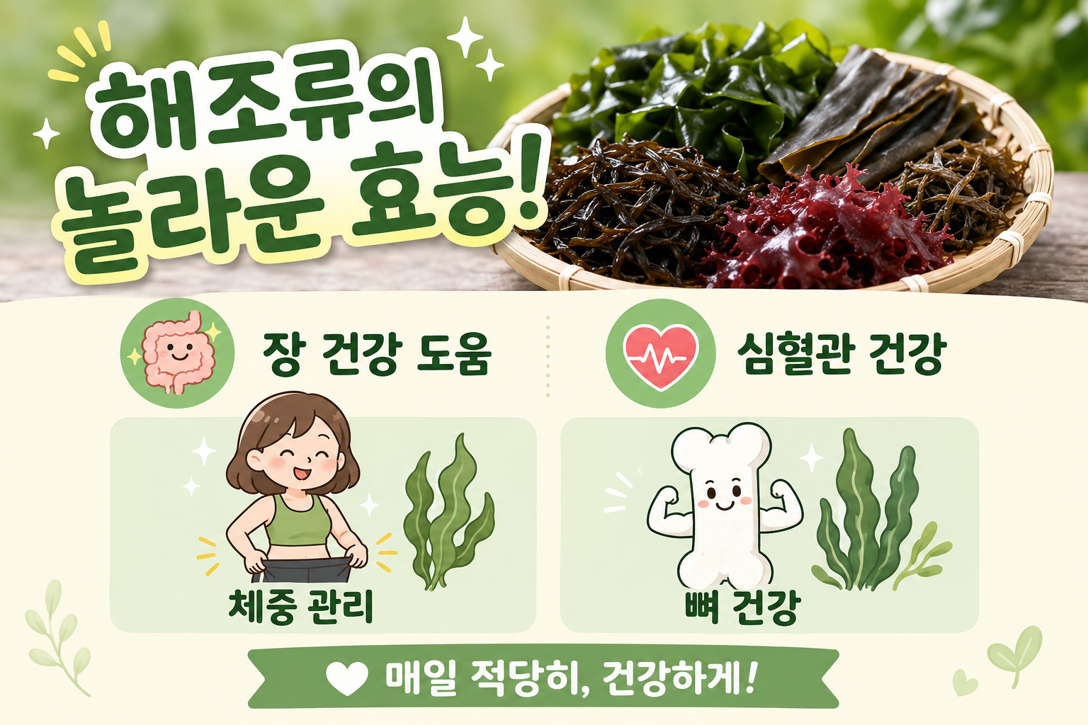 김·미역·다시마 자주 먹으면? 놓치기 쉬운 해조류 효능과 부작용