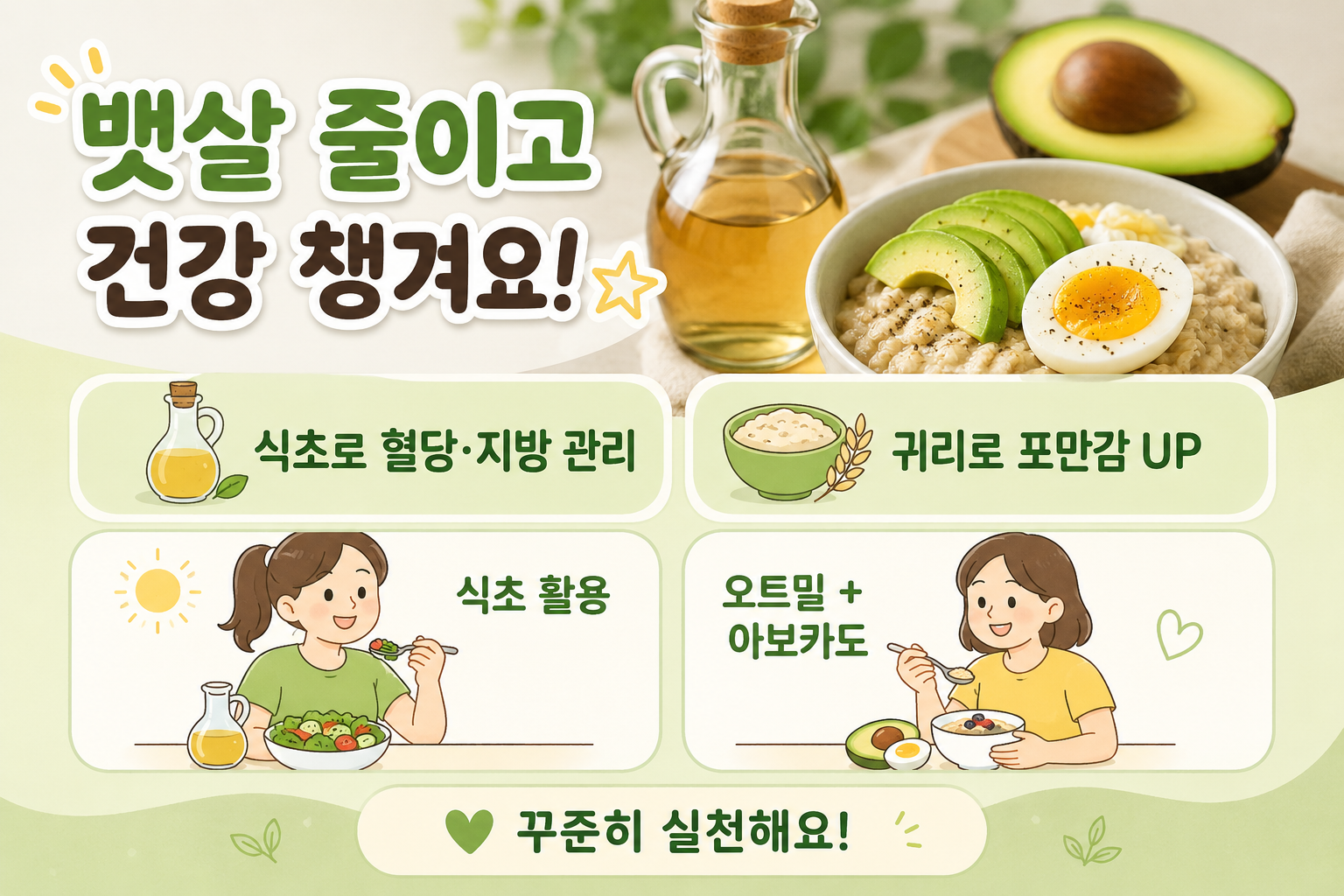 중년 뱃살 그냥 두면 위험합니다, 내장지방 줄이는 음식 3가지