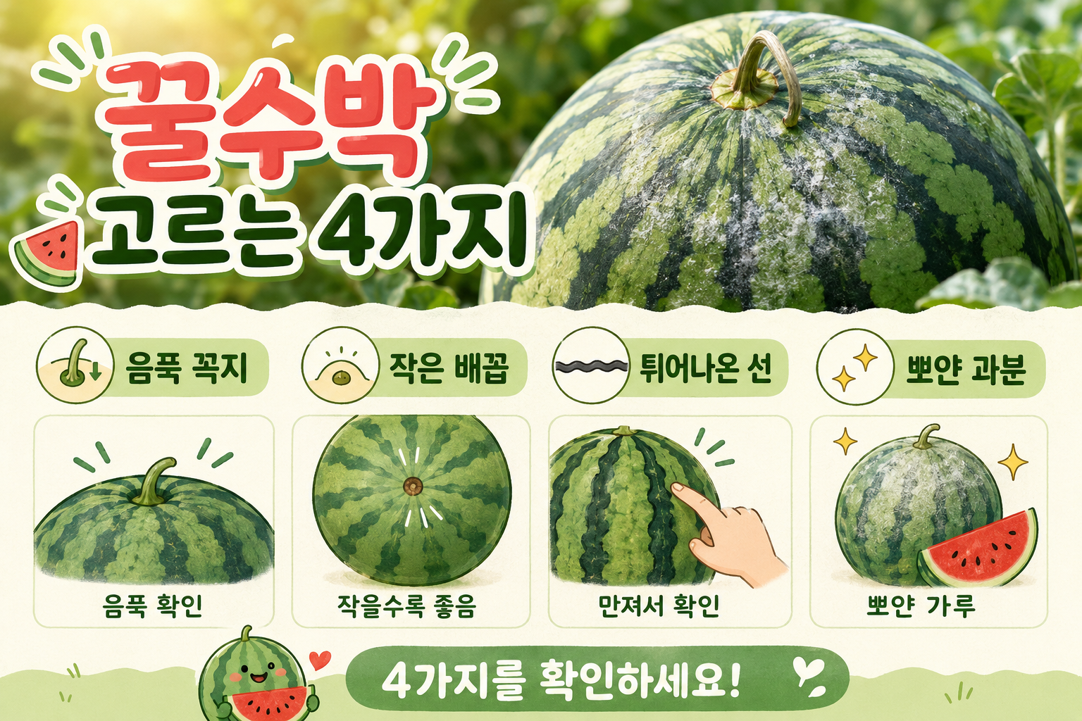 수박 고르는 법, 물수박 피하고 꿀수박 고르는 4가지 꿀팁