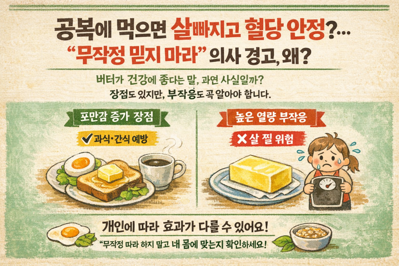 공복에 버터 먹으면 살 빠지고 혈당 안정? 의사가 경고한 이유