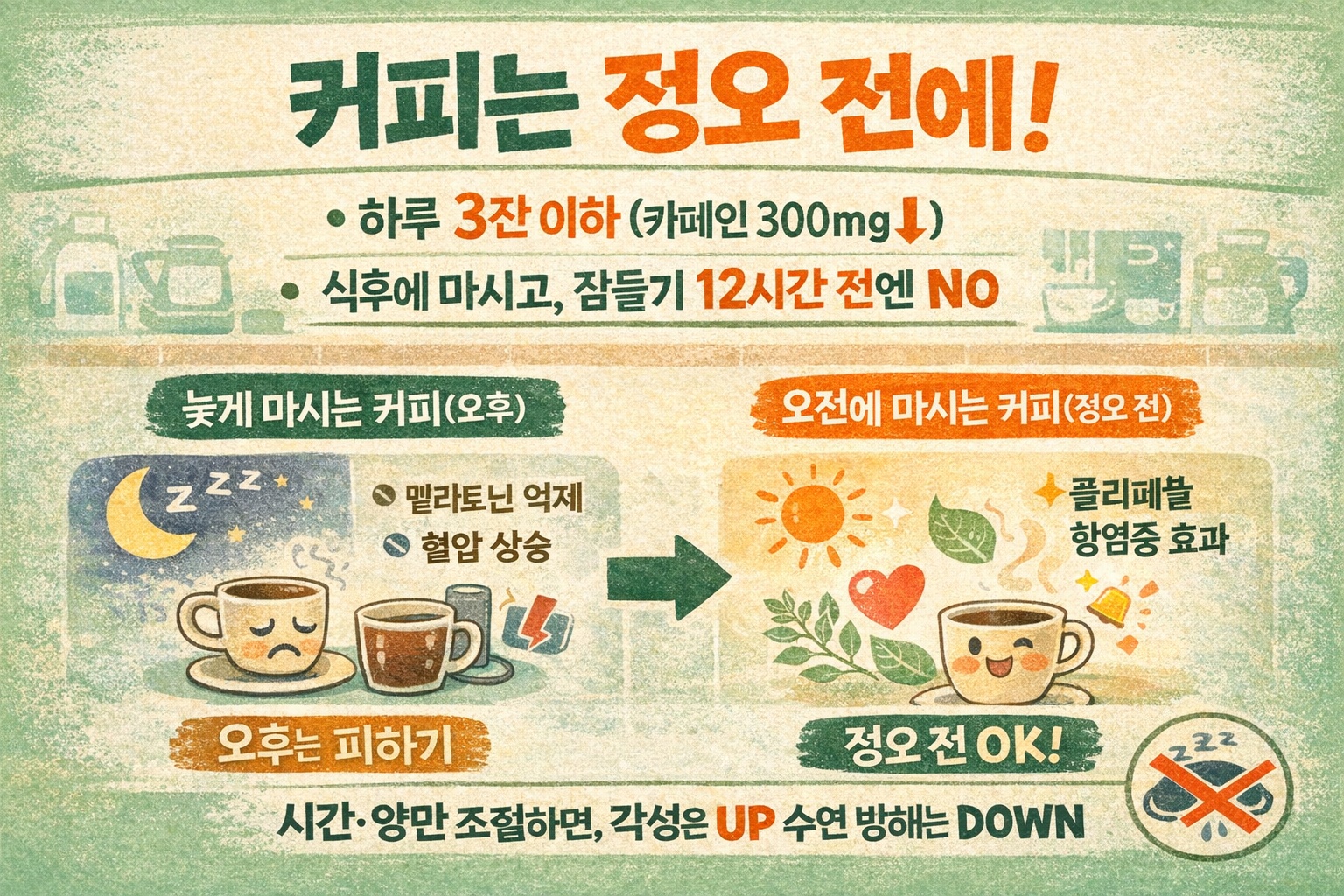 커피는 ‘정오 전’에만? 서울대 유성호 교수가 말한 하루 3잔(300mg) 루틴