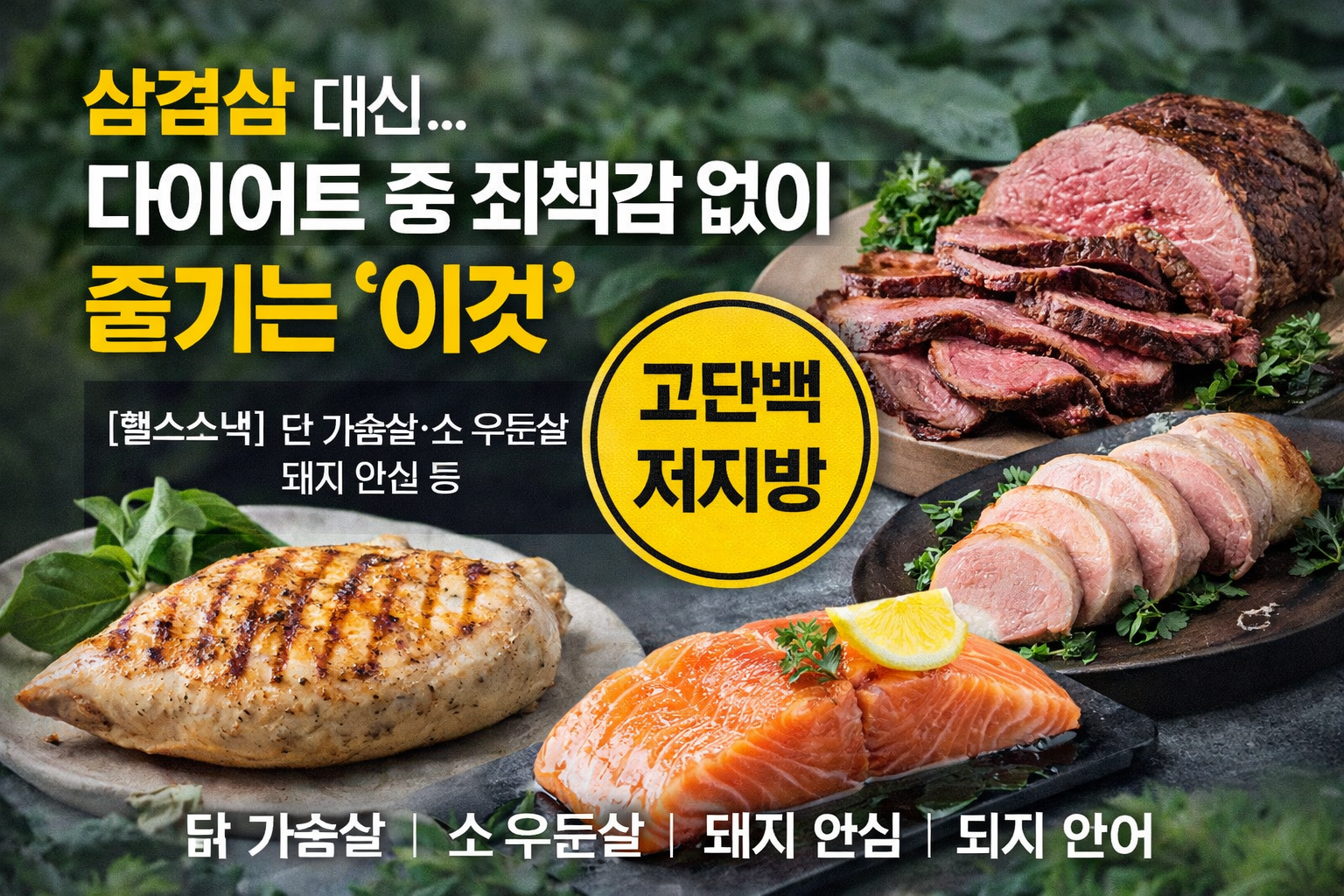 삼겹살 대신 이것… 다이어트 중 죄책감 덜한 저지방 고단백 식품 5가지
