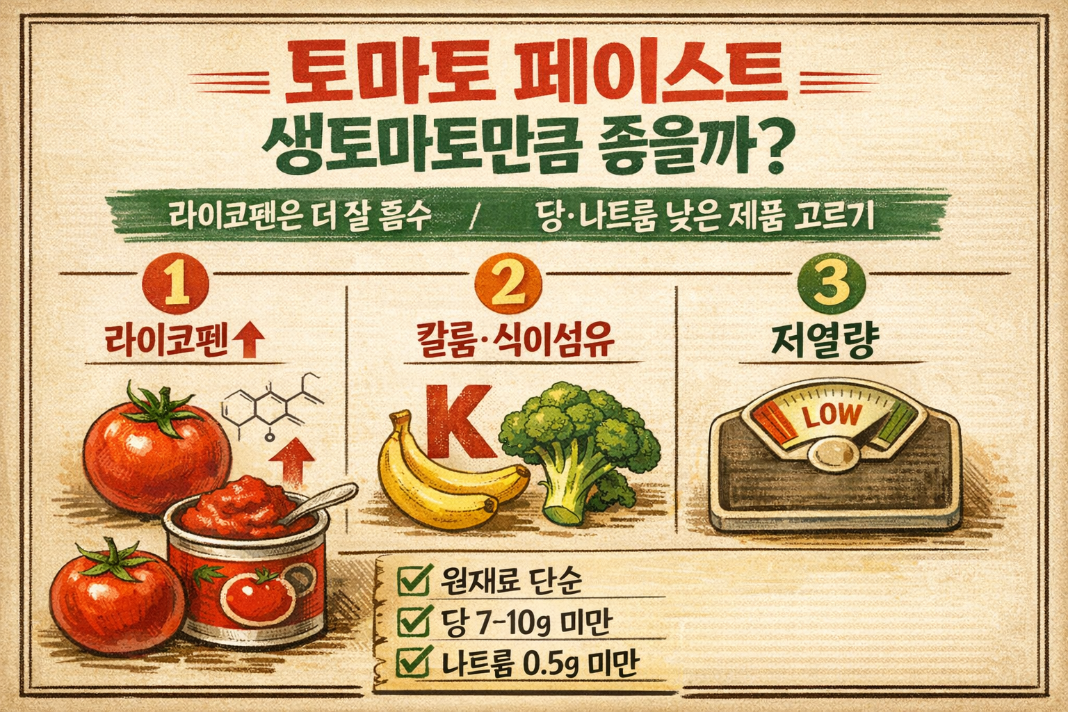 토마토 페이스트, 생토마토보다 더 좋을까? 라이코펜 흡수율이 높은 이유