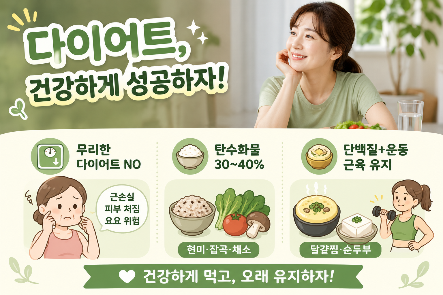 탄수화물 끊고 살 뺐는데 피부 처지고 요요까지…중년 다이어트가 실패하는 진짜 이유