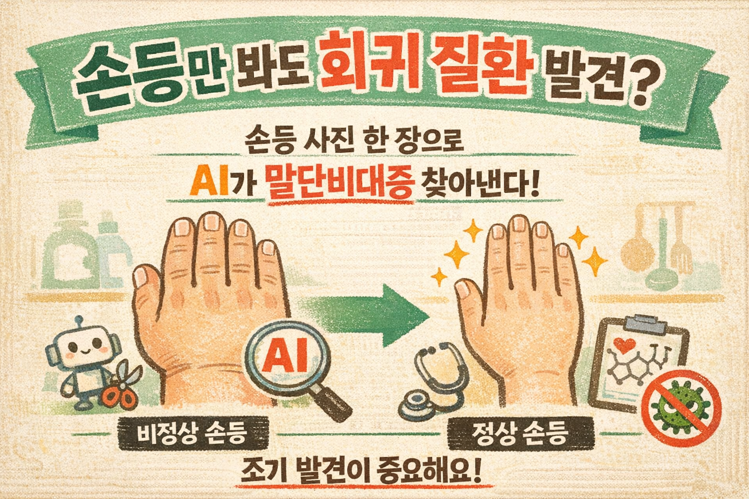 손등 사진 한 장으로 말단비대증 찾는다? AI가 발견한 희귀 호르몬 질환의 경고 신호