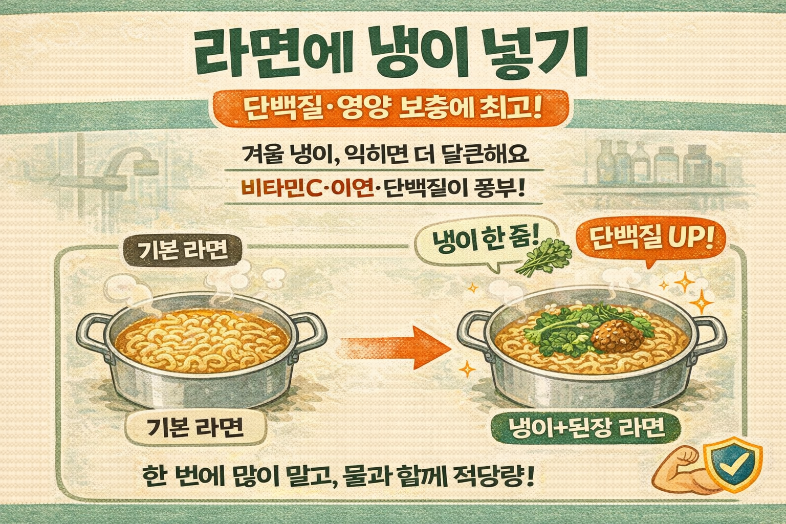 라면에 냉이 넣었더니 단백질 보충 최고? 김시현 셰프 ‘냉이 된장 라면’ 효능·레시피