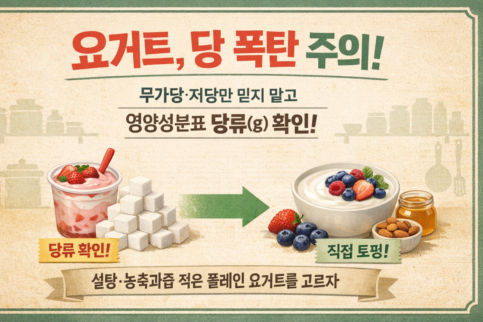 요거트 당 폭탄 피하려면? 무가당보다 먼저 봐야 할 것