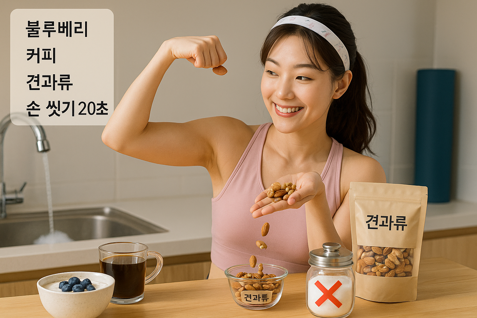 간 건강 지키는 아침 습관 5가지: 운동·블루베리·블랙커피·견과류·손씻기