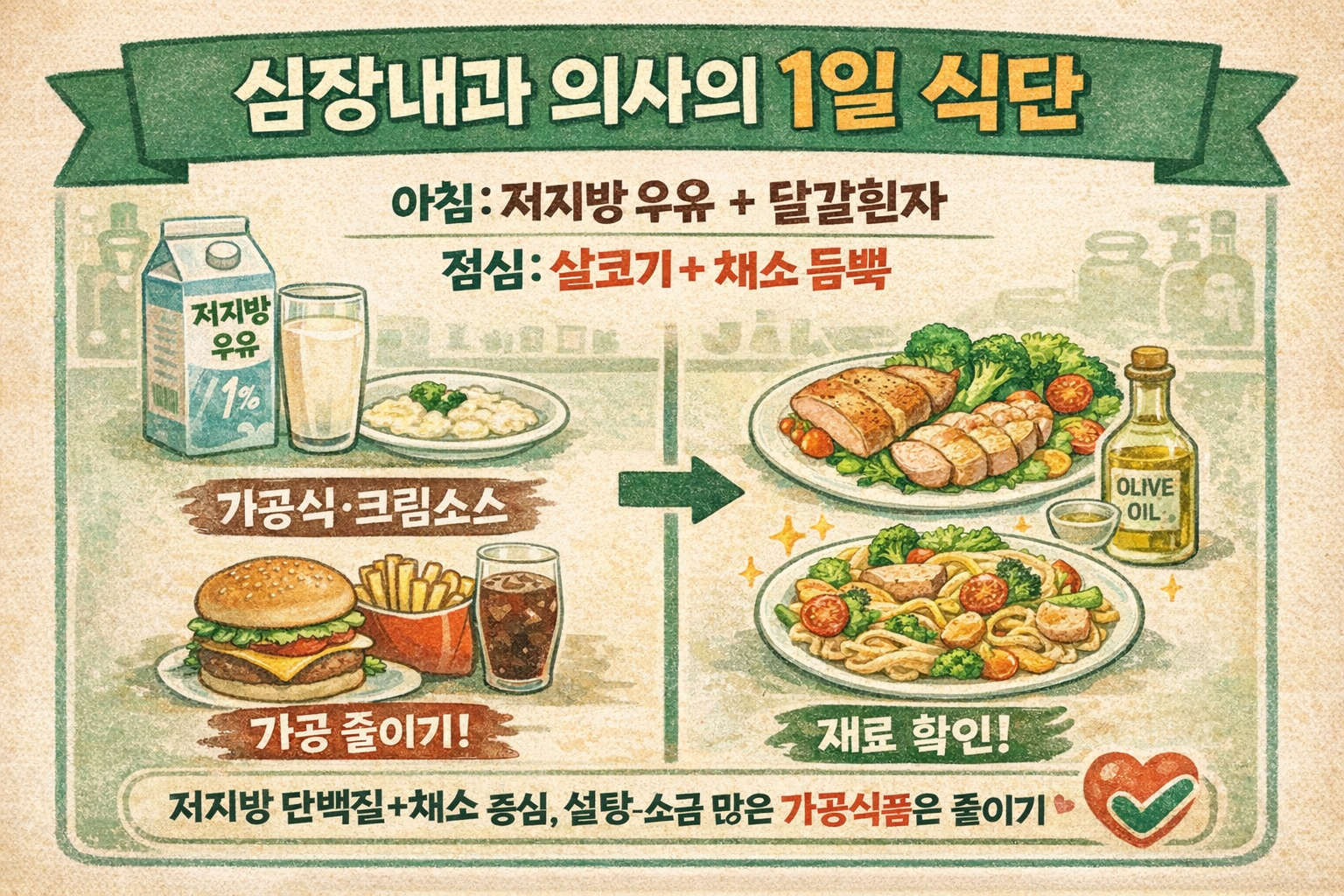 20년차 심장내과 전문의가 저녁에 ‘파스타’ 먹는 이유… 달걀흰자·살코기·채소 조합 공개