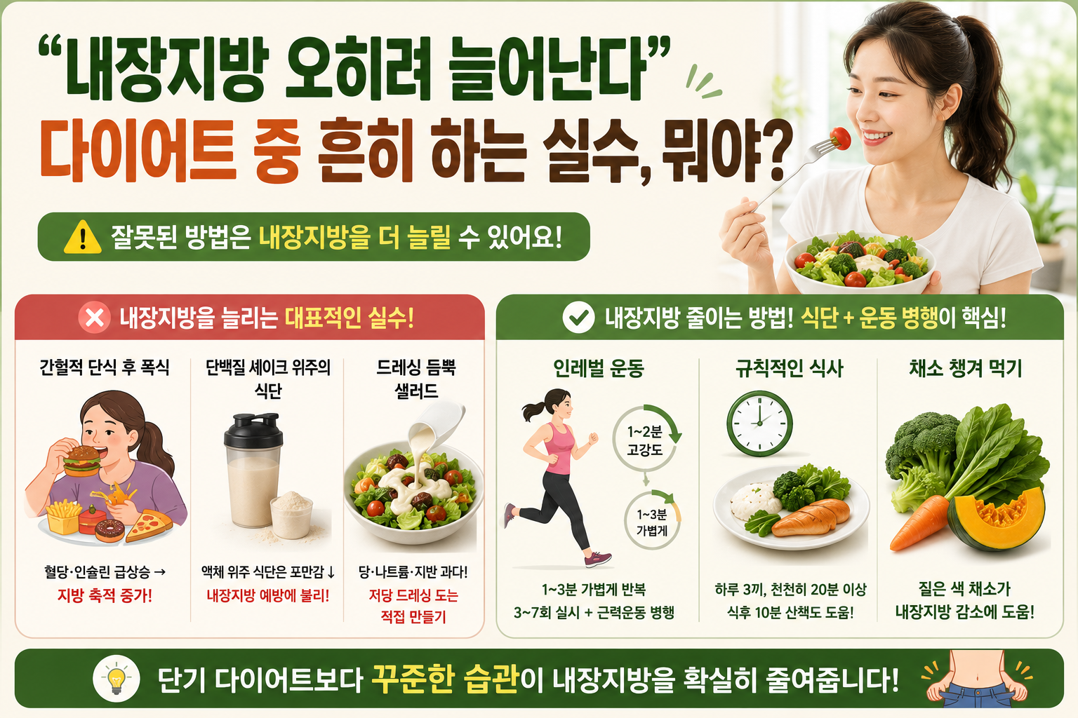 내장지방 오히려 늘리는 다이어트 실수, 이것만은 꼭 피하세요