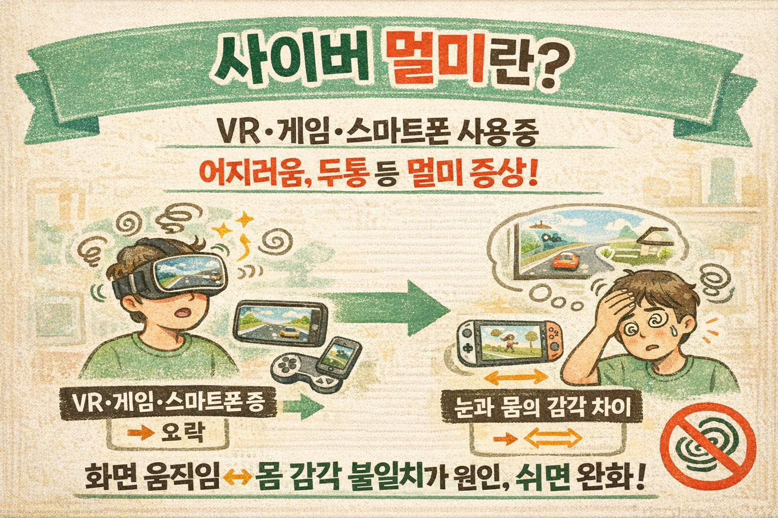 VR·스마트폰·게임할 때 어지럽다면? 사이버 멀미 원인·증상·줄이는 법
