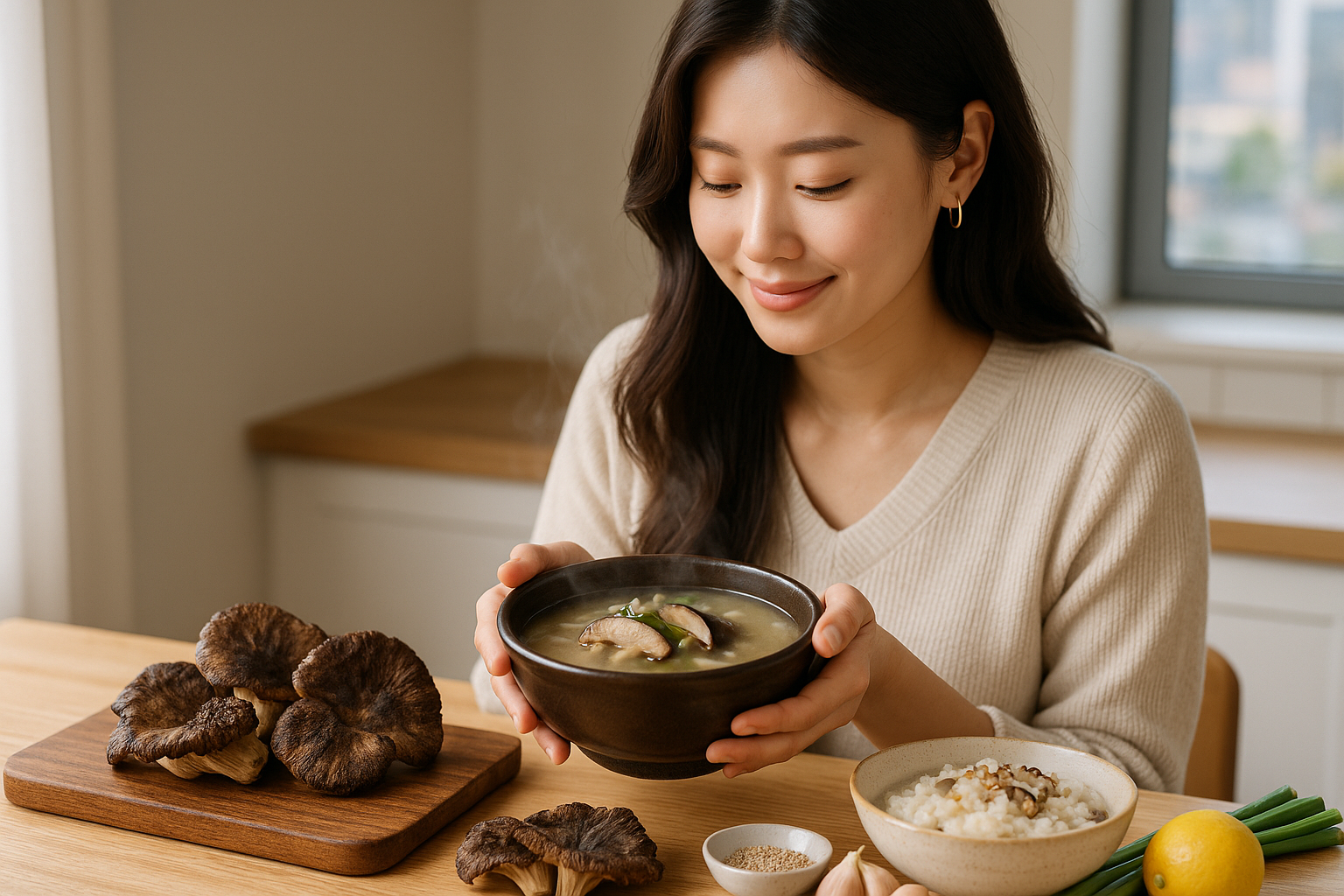 능이버섯 효능·칼로리 총정리 | 면역·항산화·장건강·다이어트 (100g당 20~25kcal)