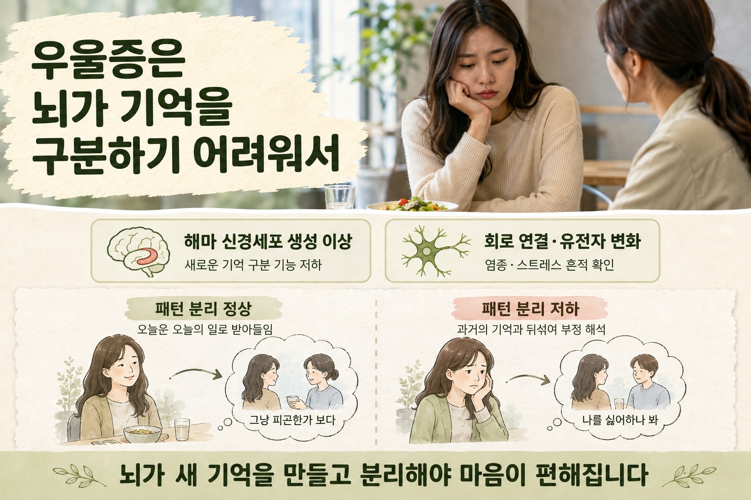 우울증 뇌 신경세포 생성에 이상, 부정적 기억이 먼저 떠오르는 이유 밝혀졌다