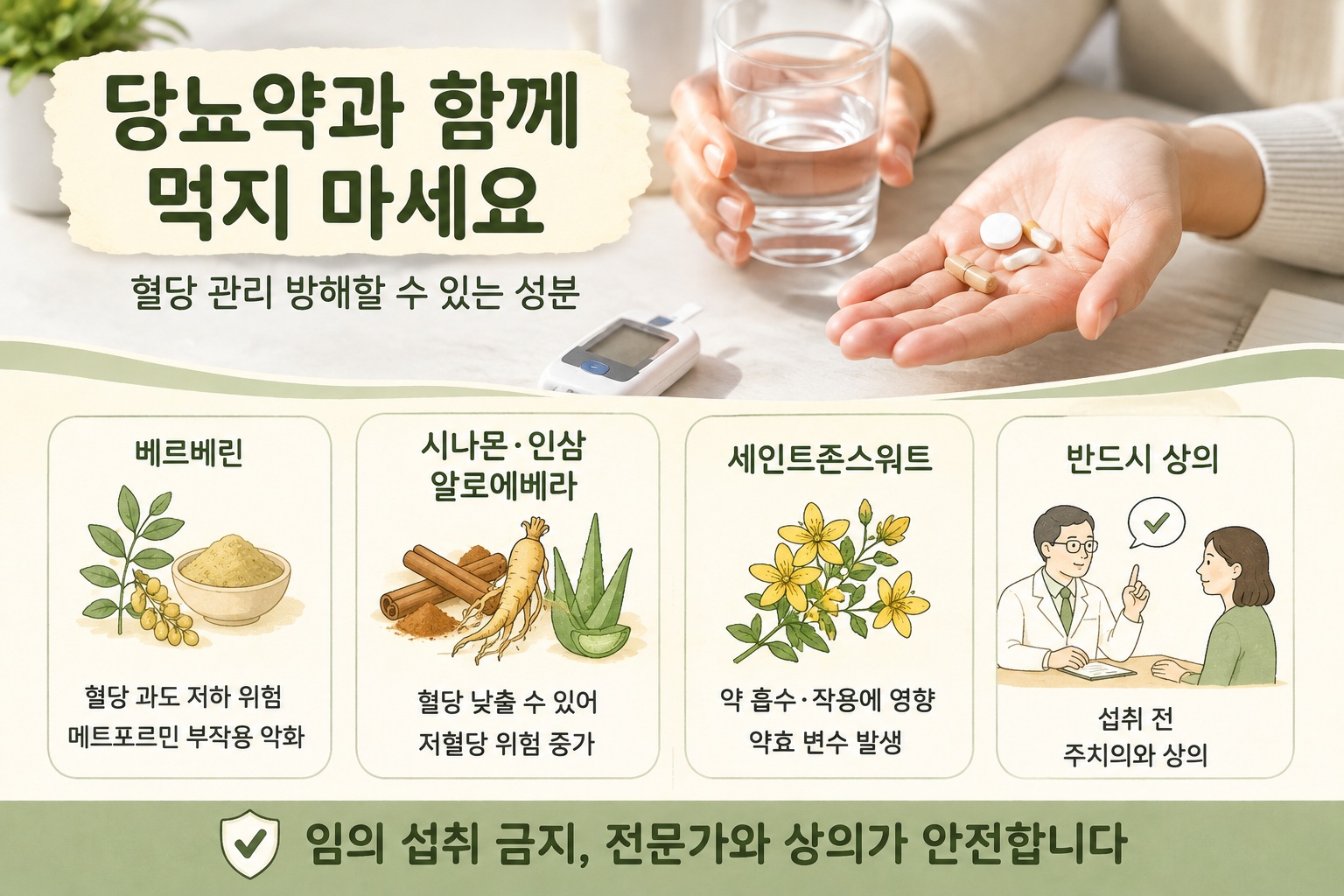 당뇨병 약과 영양제 복용 주의