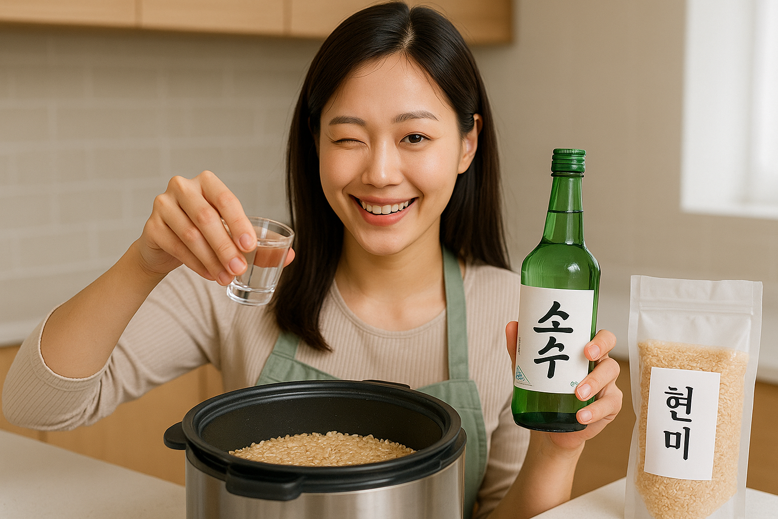 현미밥 부드럽게 짓는 법: 소주 한 잔으로 잡내 제거·식감 업!