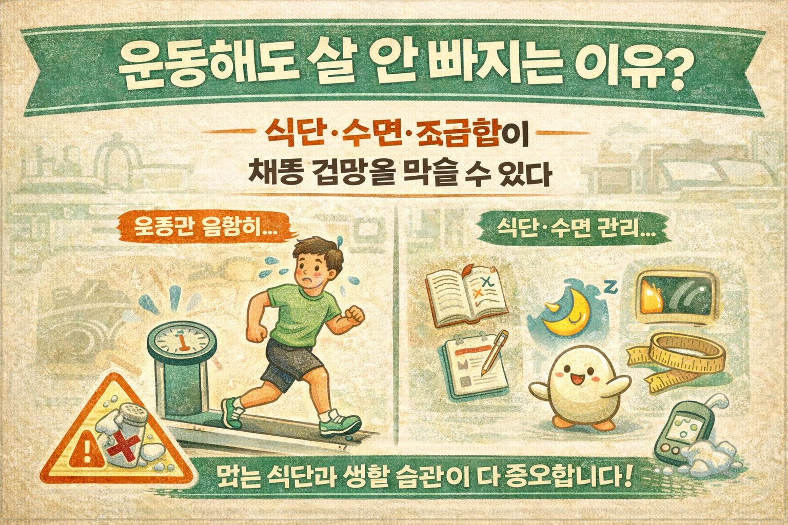 운동해도 살 안 빠지는 이유, 잠 부족·식단 실수가 더 큰 문제일 수 있다