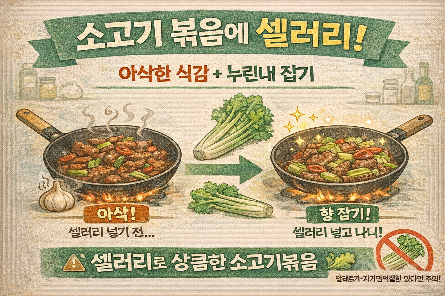 “아삭한데 맛도 좋아” 이연복 소고기볶음에 넣은 ‘셀러리’|누린내 잡고 포만감까지, 효능·주의점 총정리