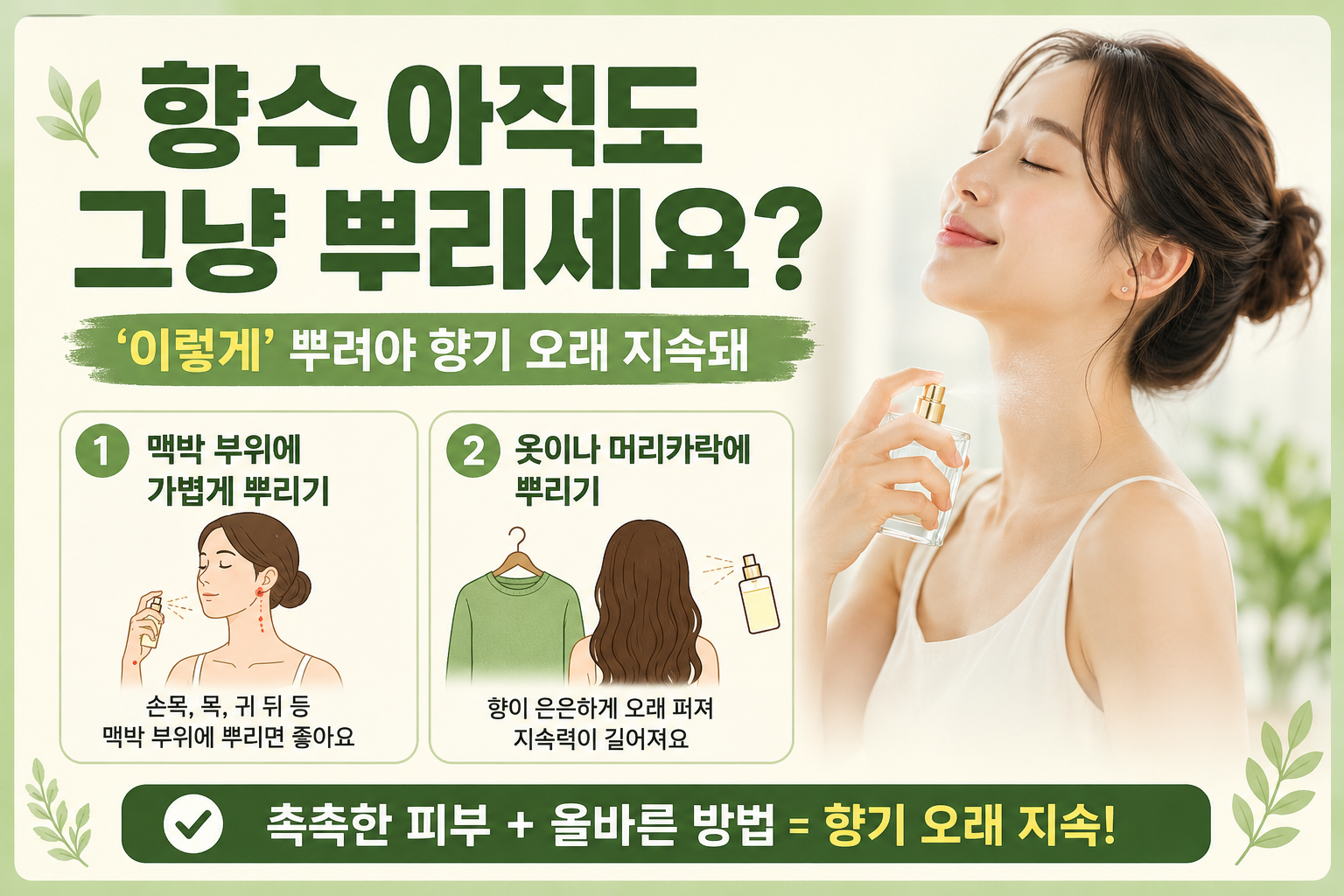 향수 금방 날아간다면? 보습 후 이렇게 뿌려야 오래 갑니다