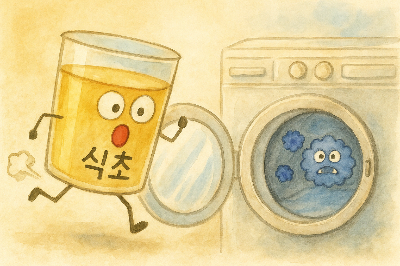 냄새 폭탄 터지기 전에! 식초 한 컵이면 여름 세탁기 클린 완료✨