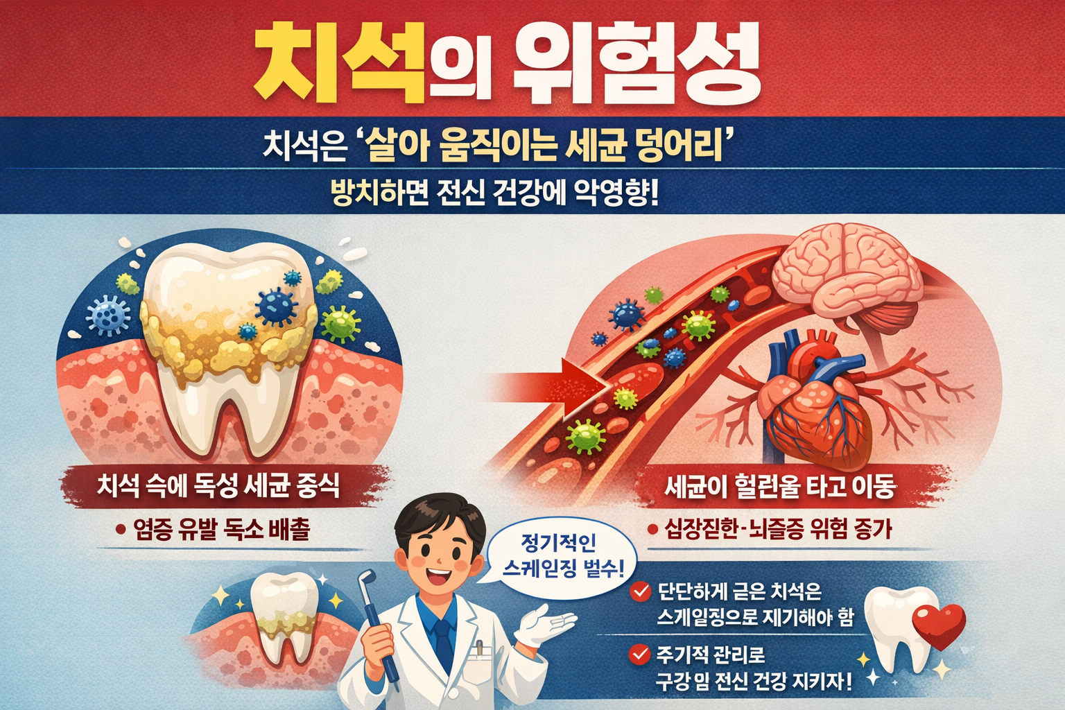 치석 제거 안 하면 큰일? 스케일링 꼭 받아야 하는 이유