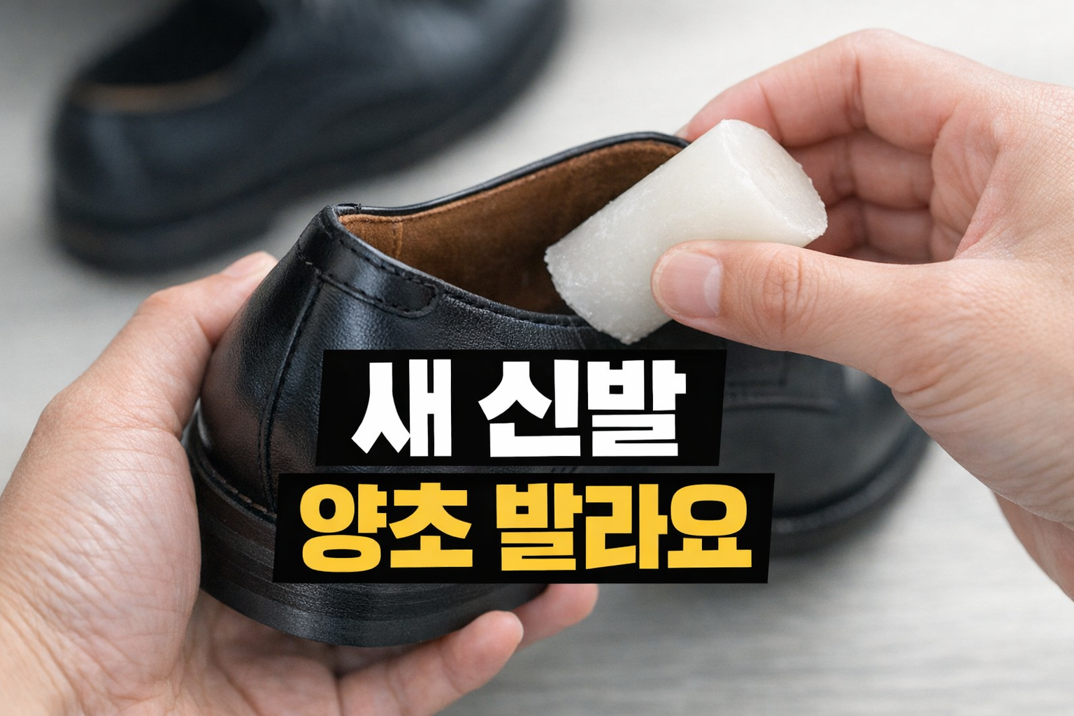 새 신발 뒤꿈치 까짐 막는 법! 가죽 신발 신기 전 양초 바르세요