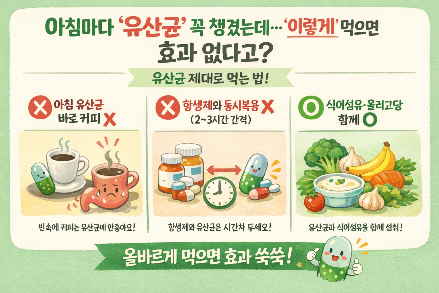아침마다 유산균 챙겼는데…공복 커피에 효과 떨어지는 이유