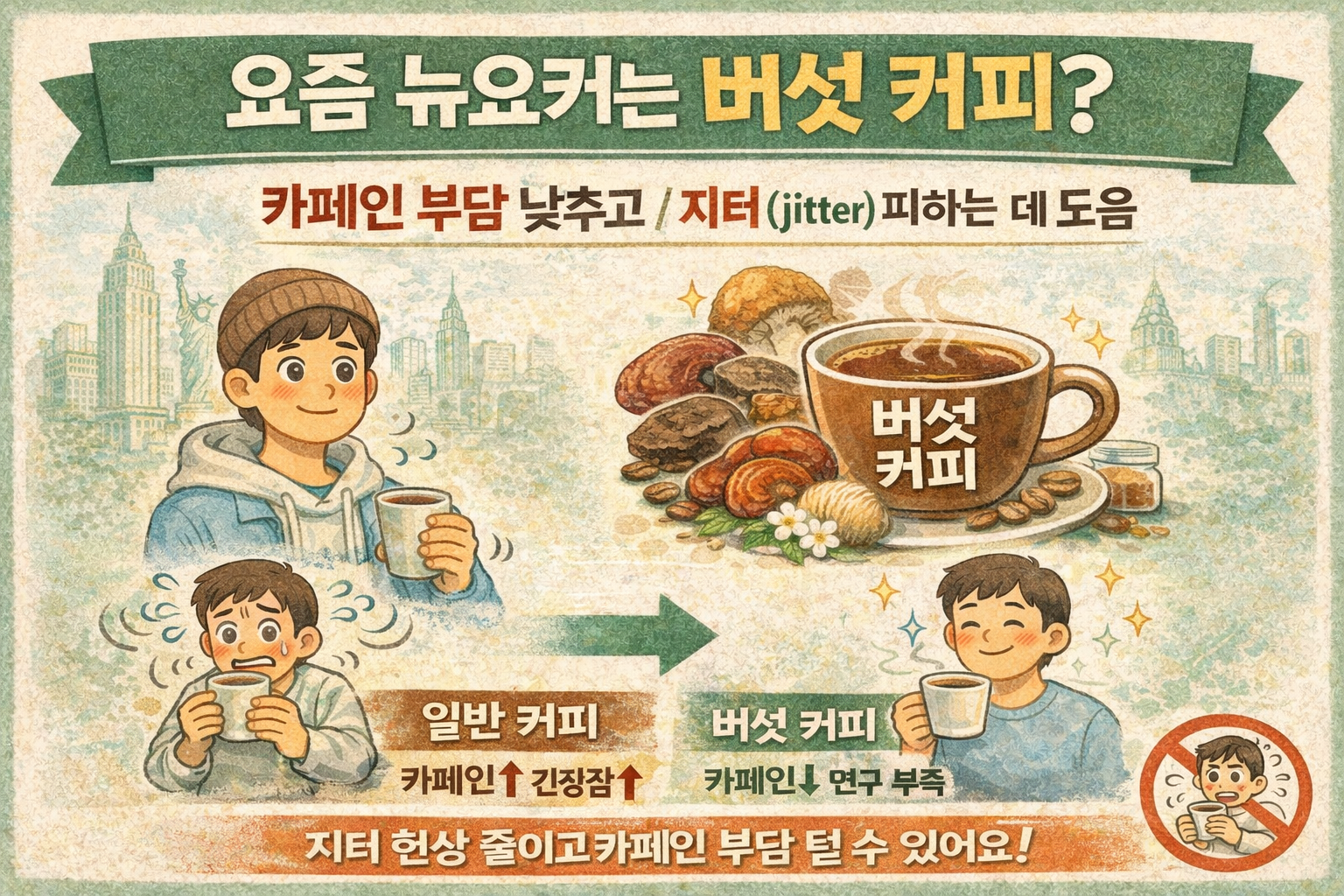 요즘 뉴요커가 찾는 버섯 커피… 카페인 지터 줄이는 대안일까?