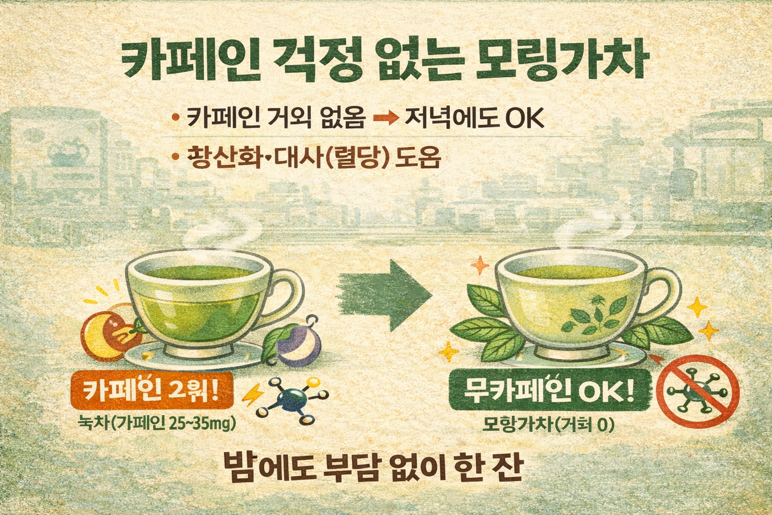 카페인 거의 없는 ‘모링가차’…녹차 못지않은 효능(항산화·혈당 조절·면역) 총정리